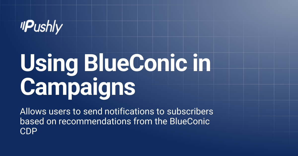 Using BlueConic in Campaigns | Pushly